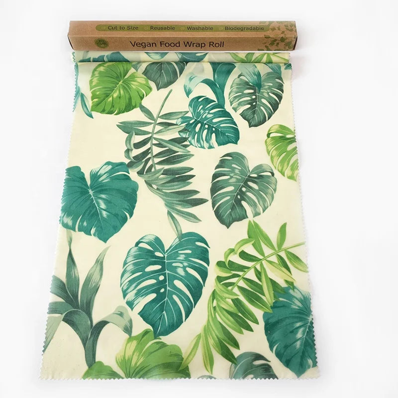 Eco Friendly Reusable Food Organic Cotton Beeswax Wrap Roll