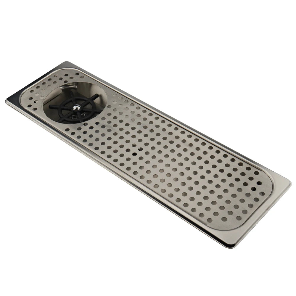 High Pressure Metal Undermount Kitchen Sink With Cup Washer Stainless Steel Hot and Cold Glass Rinser Pitcher Rinser