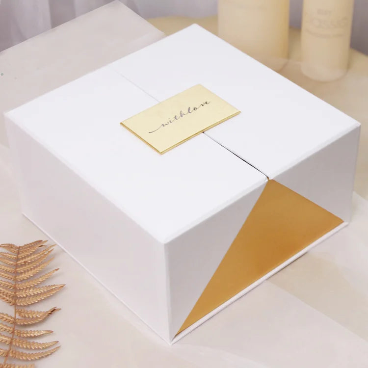 Luxury Double Creative Opening Rigid Paperboard Gift Box Magnetic Closure Recycled Materials for Wedding Favors Candy/Chocolate