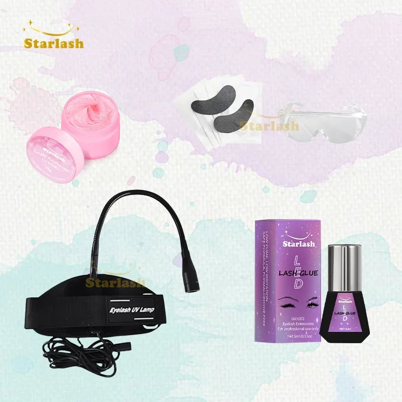 Starlash Wrist UV Light Kit Professional UV Led Eyelash Extension System LED UV Lash Lamp with Foot Pedal