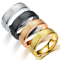 Simple Stainless Steel Frosted Rings 2MM 4MM 6MM Wide Matting Finger Band for Couple for Engagement and Party