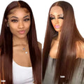 Wholesale  30inches European Female Wig Front Lace Straight Hair Wig Black Medium Length Straight Hair Multi-size Optional