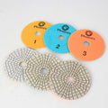 RAIZI 4 Inch/ 100 mm 3 Step Wet Granite Marble Quartz Stone Polishing Pads