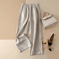 Boutique Wholesale 2026 Summer New Cotton and Linen Wide-leg Pants Female Solid Color Fashion Thin High Waist Women's Pants