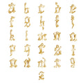 2020 Gold DIY Jewelry Pendant Making Accessories Stainless Steel 26 Lower Case Letter Alphabet Charm Pendant