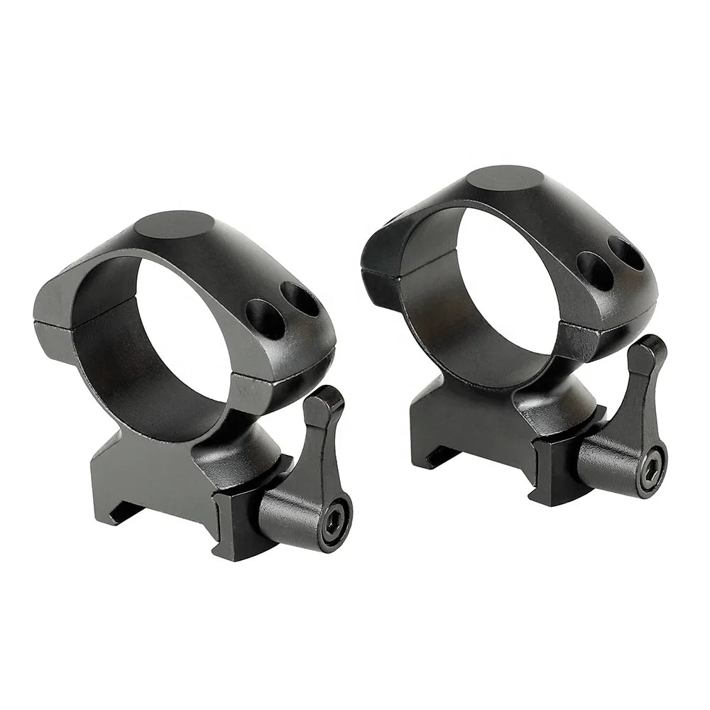 Ohhunt Quick Release (QR) 21mm Mounting Style High Profile Hunting Steel Scope Rings 30mm