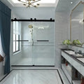 Foshan Factory Direct Luxury Glass Shower Door Frameless Square Hotel Use 8mm Rectangle Bath Steam Enclosure Hinge Open Style