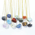 G1416 Hot Sale Natural Irregular Raw Stone Birthstone Women Necklace Jewelry Gemstone Rock Quartz Crystal Necklace