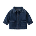 New Spring Collection Boys Bomber Jackets for 2-7 Years Solid Outerwear Kids Pocket Fashion Jeans Blouses Wholesale Jackets