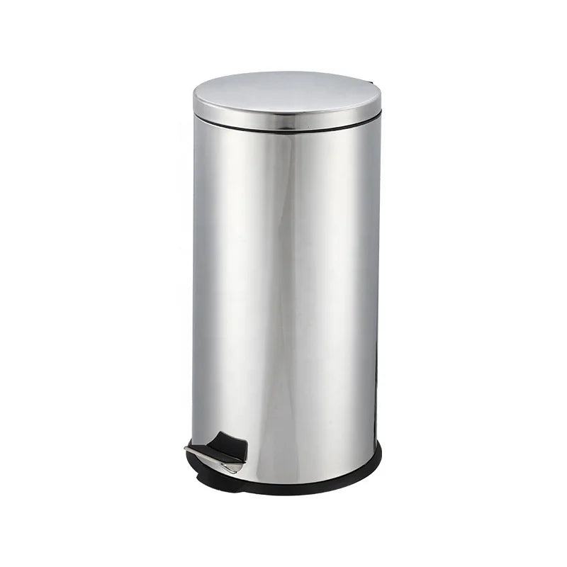 2023 Slow-dropping Intelligence Stainless Steel Foot Pedal Eco-Friendly Trash Can for Household Toilet Kitchen Bedroom Cover