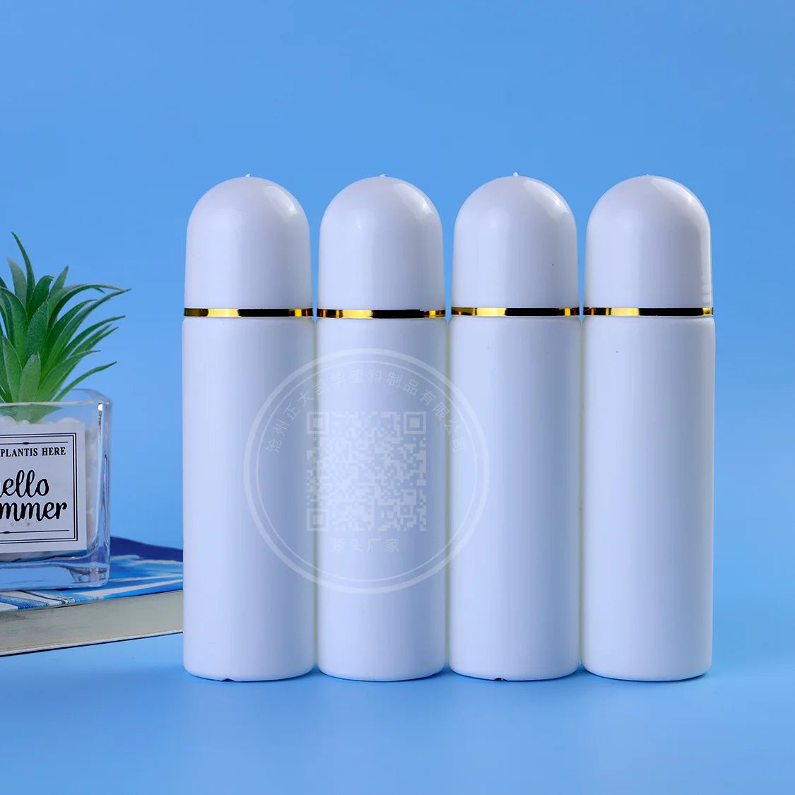 Free Sample 20ml 25ml 30ml 40ml 50ml 60ml Plastic Roll on Deodorant Bottle with Screen Printing Custom Color & Logo