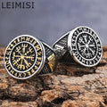 Viking Odin Valknut Ring Vintage Nordic Mythology Stainless Steel Protection Amulet Jewelry Viking Rings