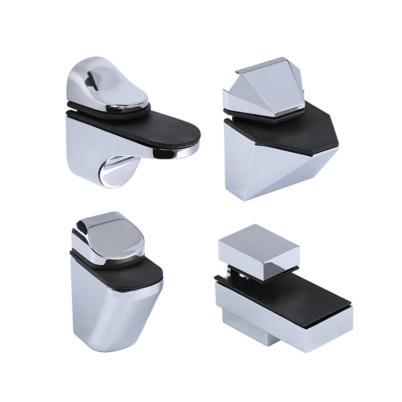 Factory Supply Zinc Alloy Glass Railing and Shower Door Clamps with Inch Measurement