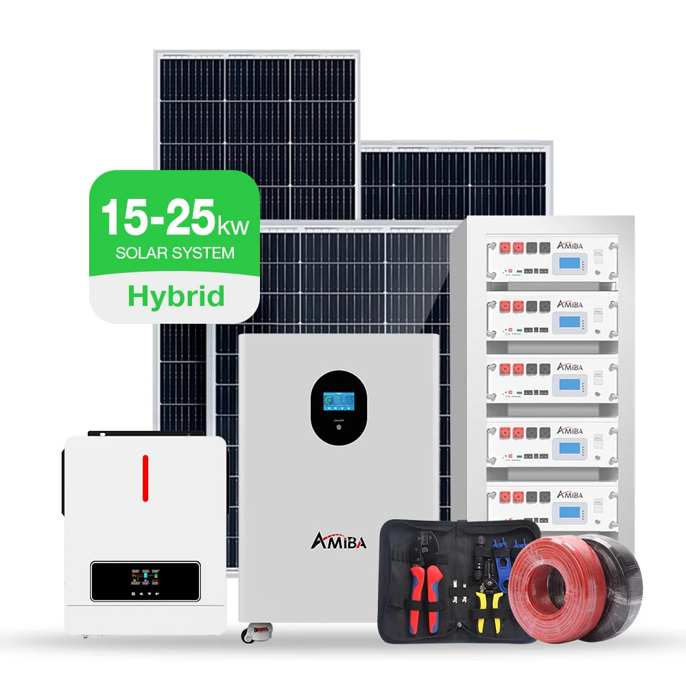 Free Installation Solar Energy System 15kW 20kW 25kW 30kW 50kW Hybrid Off Grid Home Solar Power System for Small Industry