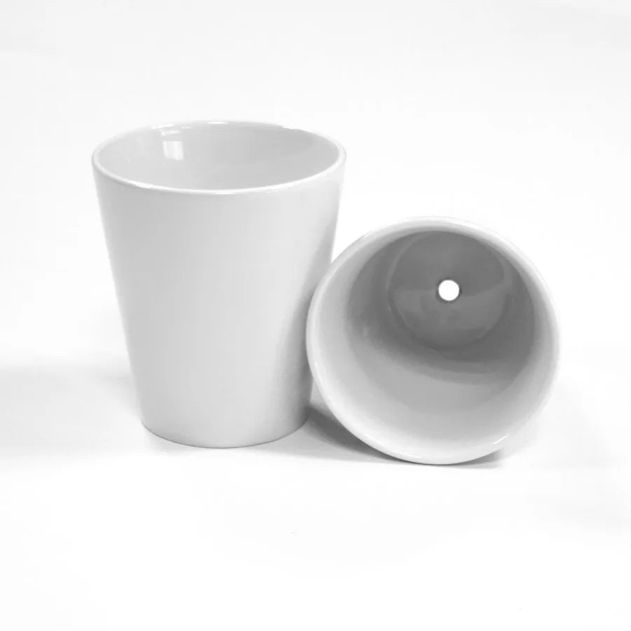 Topjlh Bulk Sublimation Blank Ceramic Flower Vase Custom Logo Printing Wholesale Promotional Gift Corporate Event Home Decor