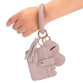 Wholesale Personalized Leather Wristlet Keychains Card Holder Bracelet Keychain for Women