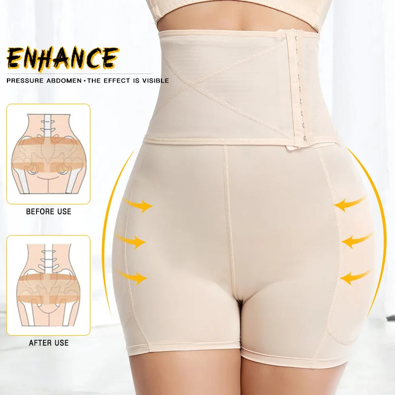 Women Shaper High Waist Slimming Corset Hip Pads for Women Tummy Control Underwear Padded Butt Lifter Body Panties