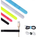 Self-Adhesive Nylon Hook Loop Cord Organizer Fastening Cable Ties Straps for Earbuds Headphones & Phones Reusable Heat Resistant