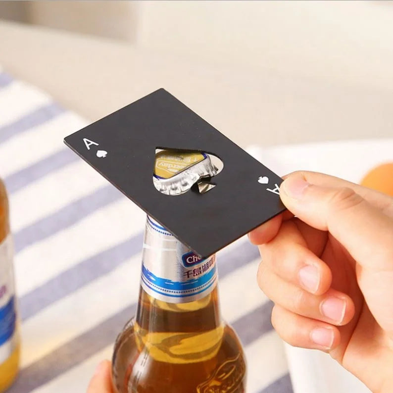 Beer Bottle Opener Stainless Steel Poker Corkscrew Kitchen Bar Party Supplies Multi-function Ring Bottle Opener Kitchen Tools