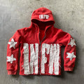 Custom Logo Distressed Applique Embroidery Acid Wash Sun Faded Wholesale Crop Cut Edge Oversized Raw Hem Hoodie