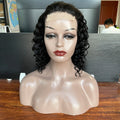 100% Raw Cambodian Hair Natural Short  Lace Frontal Wig No Tangle Glueless Deep Wave Closure Wig with HD Lace for Black Women