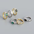 New 925 Sterling Silver Minimalist Oval Hoop Earrings for Women Cute Gold Plated Zircon Trendy European American for Gifts