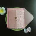Modern Luxury Laser Card Wedding Invitation Card with Metal Flower and Envelope