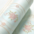 European Pastoral Style Floral Wallpapers 3D Non-Woven Wall Paper for Bedroom Living Wedding Room Wall Decor Beige Blue Pink