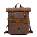 Multifunctional Custom Casual Sports Men Backpacks Outdoor Leather Canvas Travel Bag Vintage Backpacks