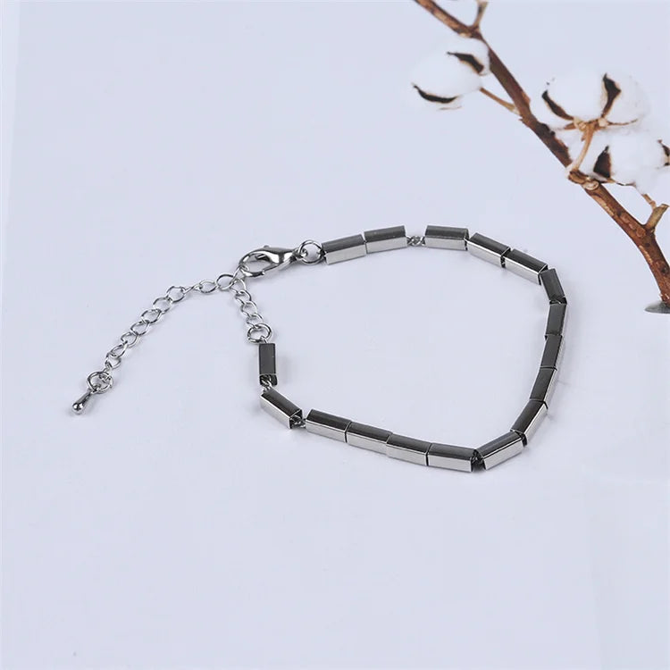 Zhuji Adjustable Luxury Fashion Simple Square Luxury Stainless Steel Bracelet for Women