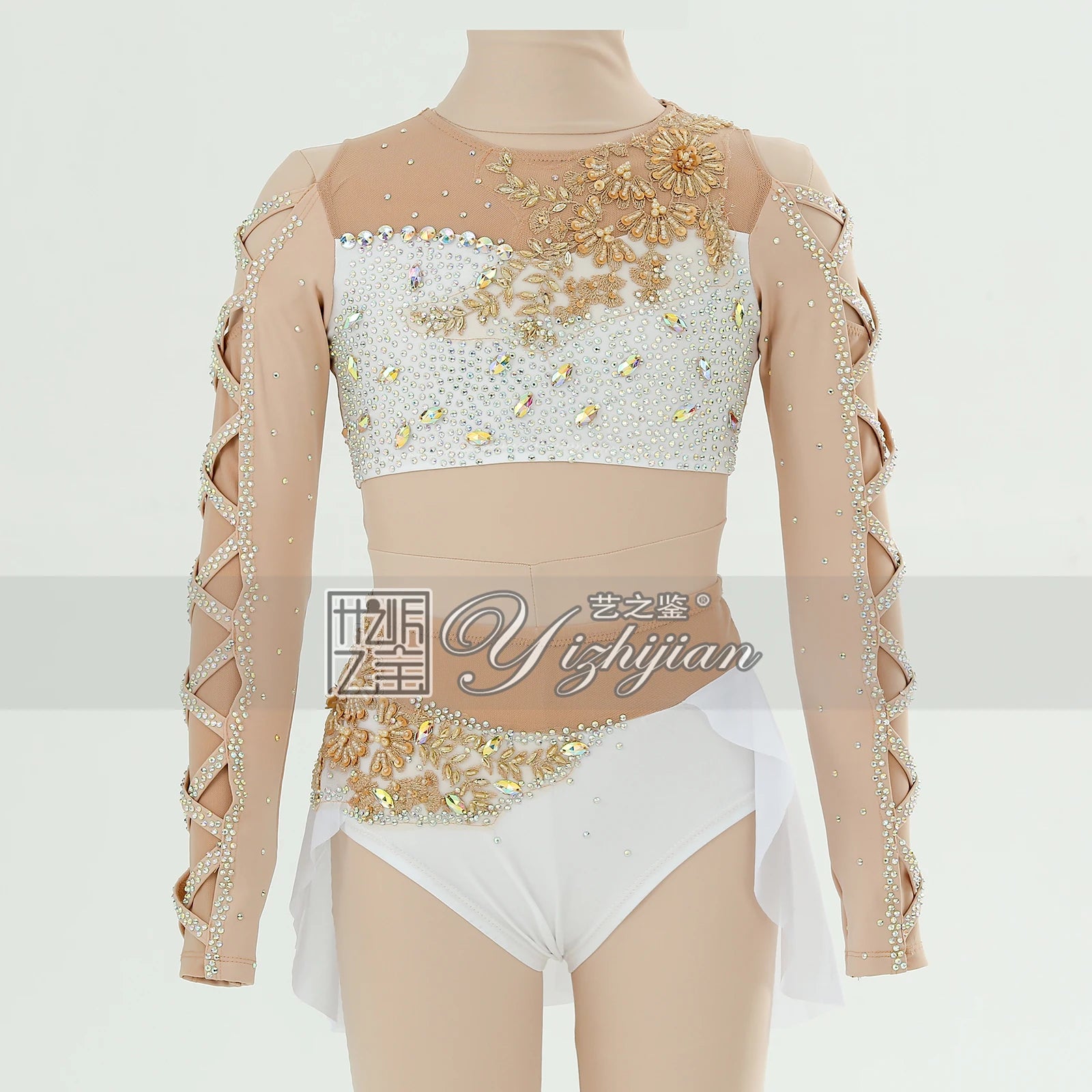 YIZHIJIAN Artistic Gymnastics Uniform Fitness Competition Figure Skating Art Exam Cheerleading Professional Training Skirt