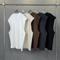 2026 Patchwork Cotton Vest T Shirt Loose Sleeveless Waistcoat Men's Vest Tshirt