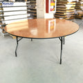 48"60"66"72" Plywood Folding Round Table Outdoor Wedding Banquet Hotel Folding Dining Table.a