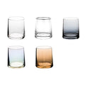 STOCK Coloured Whiskey Cup clear Crystal Borosilicate Glass Tumbler