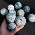 Wholesale Natural Crystal Sphere Green Moss Agate Ball Sphere for Healing Home Decoration