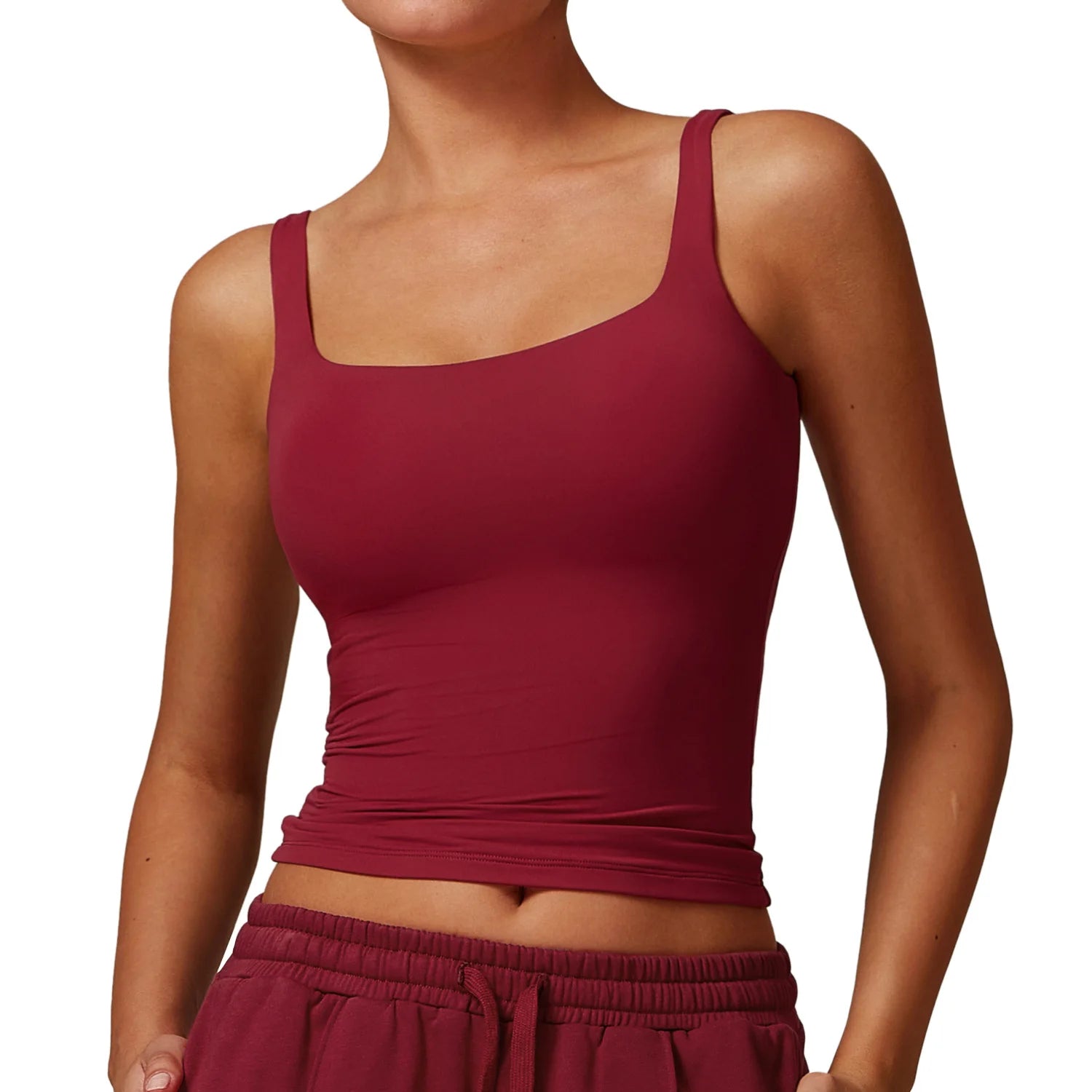 Hot Sale Women Soft Compression Stretchy Lightweight U Neck Yoga Tank Tops for Women