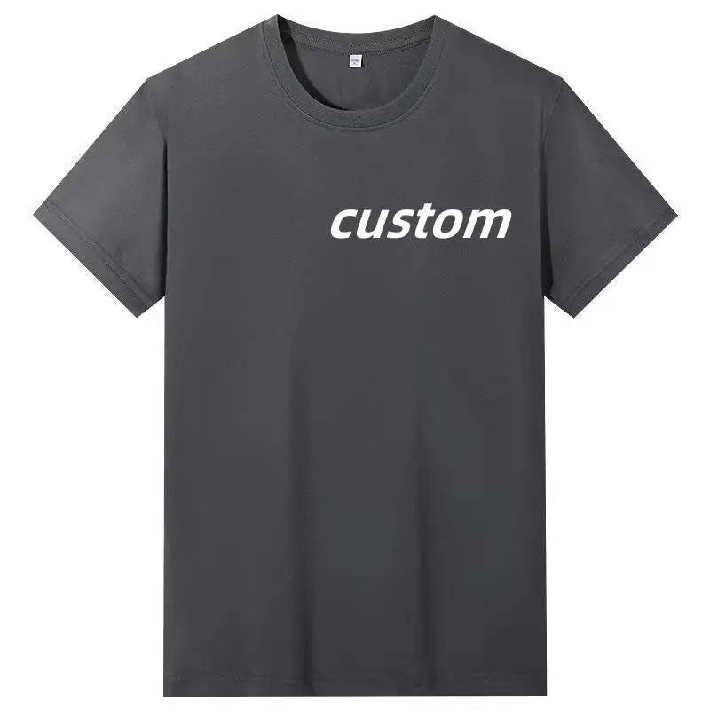 180GSM Thick Quality Cotton Embossed Tshirts Custom Printed  French Terry Boxy Tee Blank Black Athletic Wear t Shirt for Men