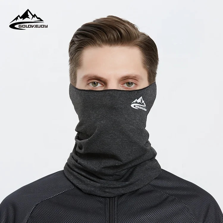 GOLOVEJOY DTJ04 Breathable Neck Bandana Mask Warmer with Earloops for Cycling Running Gym Outdoor Sports