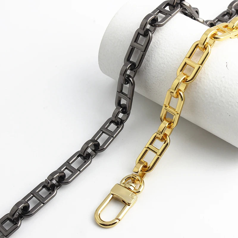 2023 30-60-100-120cm Chunky Metal Zinc Alloy Big Bag Chain Strap Handle Accessories Gold Purse Chain Bag Chain for Bag