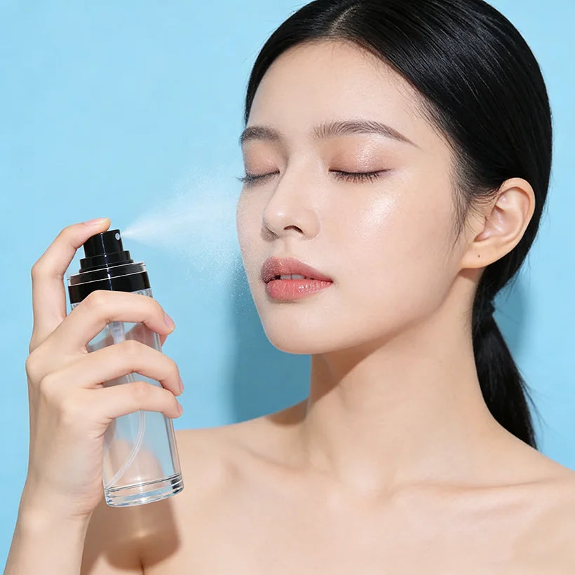 New Design Zeesea Setting Spray Makeup Logocitrus Flavour Glass Bottle Setting Pray No logo Makeup Private Label