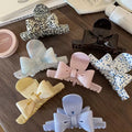 New Arrival Fashion Women Acetate Hair Claw Clips Sweet Bow Large Hair Clips Girls Shark Clips for Winter Hair Accessories