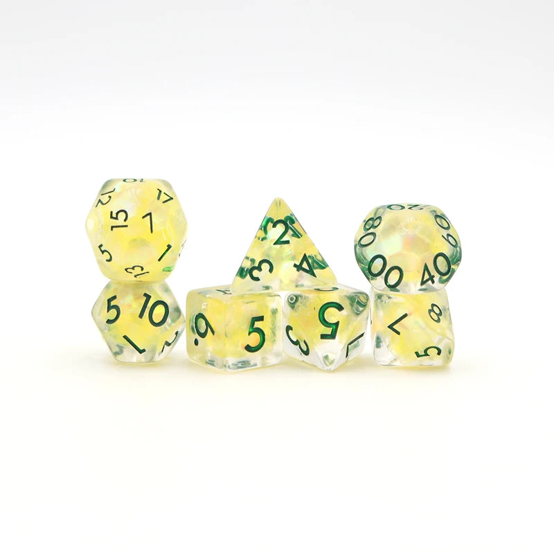 Custom Scale 6-Sided Resin D&D Bulk-Items Yellow Dice for DND Games