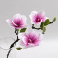 D-MG001 Decorative Flowers Artificial White pink magnolia Real Touch Flowers for Wedding Decoration Table Centerpiece