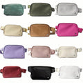 Custom Logo Fanny Pack Small Crossbody Waist Bag Zipper Closure Trendy Nylon Waterproof Mini Purse for Travel Running Fitness
