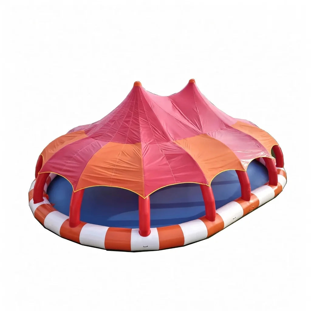 New Design Inflatable Swimming Pool With Roof Sun Proof Adult Kids Outdoor Water Play Inflatable Swim Pool With Tent