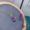 Hot Popular Custom Name Amethyst Pendant Necklace 18K Gold Buckle Rhodium Gold Plated CMA Certified Fine Pendants Charms