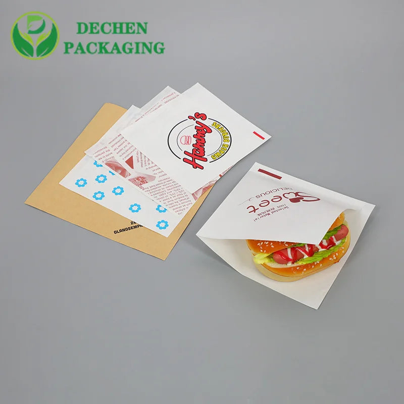 Bag Custom Paper Bags for Chocolate Pie Hamburger Sandwich