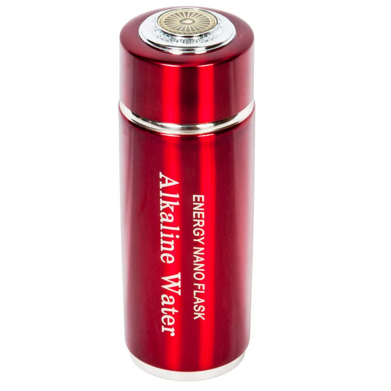 2 Filters Alkaline Water Bottle Nano Scalar Energy Cup Vacuum Insulated Stainless Steel 380ml Tea Infuser Eco-Friendly Back