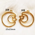 Gold Color Hollow Moon Stars Charms Pendant for Jewelry Making DIY Jewelry Findings