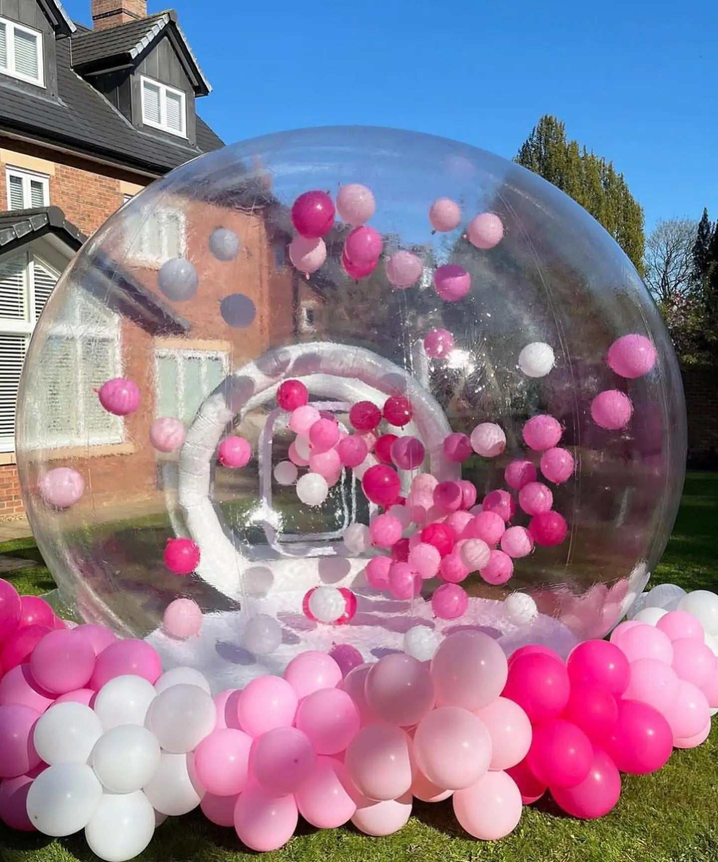Transparent Kids Party Inflatable Crystal Igloo Dome Room Balloon Dome Tent Inflatable Bubble House with Electric Air Pumps
